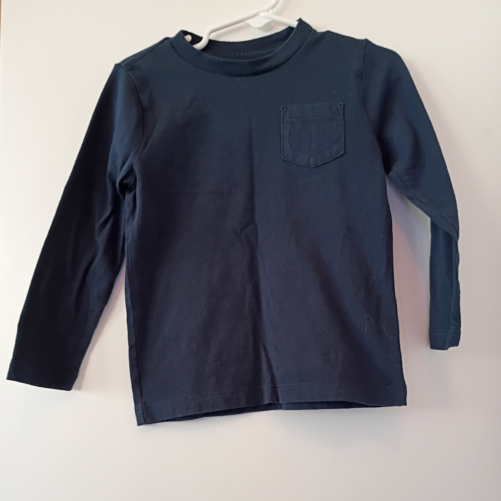 Crewcuts Navy Blue Toddler Long Sleeve Shirt